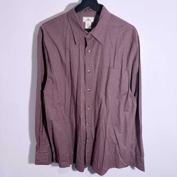 Dockers Other - Dockers Red Long Sleeve Button Down Shirt 100% Cotton‎ Size L